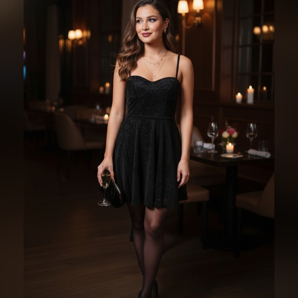 Elegant Black Strapless Dress